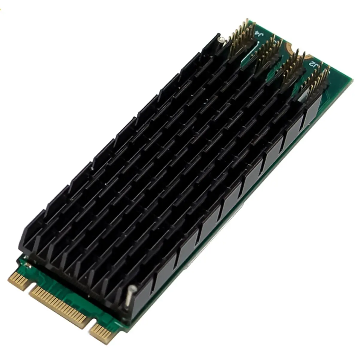 M.2 B+M Key Network Card PCIe 1G 2XRJ45 Port Network Card I350T2 Vision Acquisition RS232 Serial Port Server for Desktop
