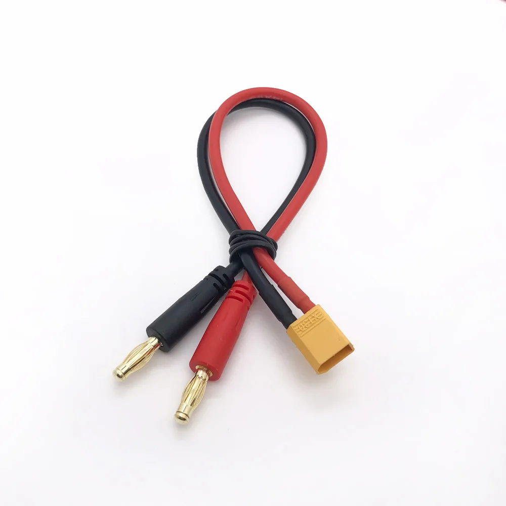 YSIDO 22CM XT30 XT60 XT90 T Plug Charge Lead to 4.0mm Banana Plugs Charge Cable Silicone Wire 14AWG For B6 Charger Lipo Battery