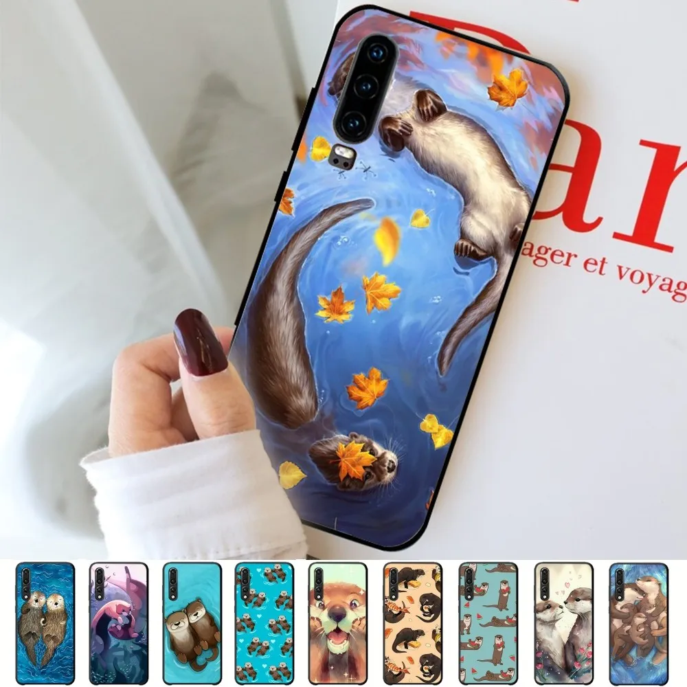 Cute Otter Lutra Phone Case For Huawei P 8 9 10 20 30 40 50 Pro Lite Psmart Honor 10 lite 70 Mate 20lite