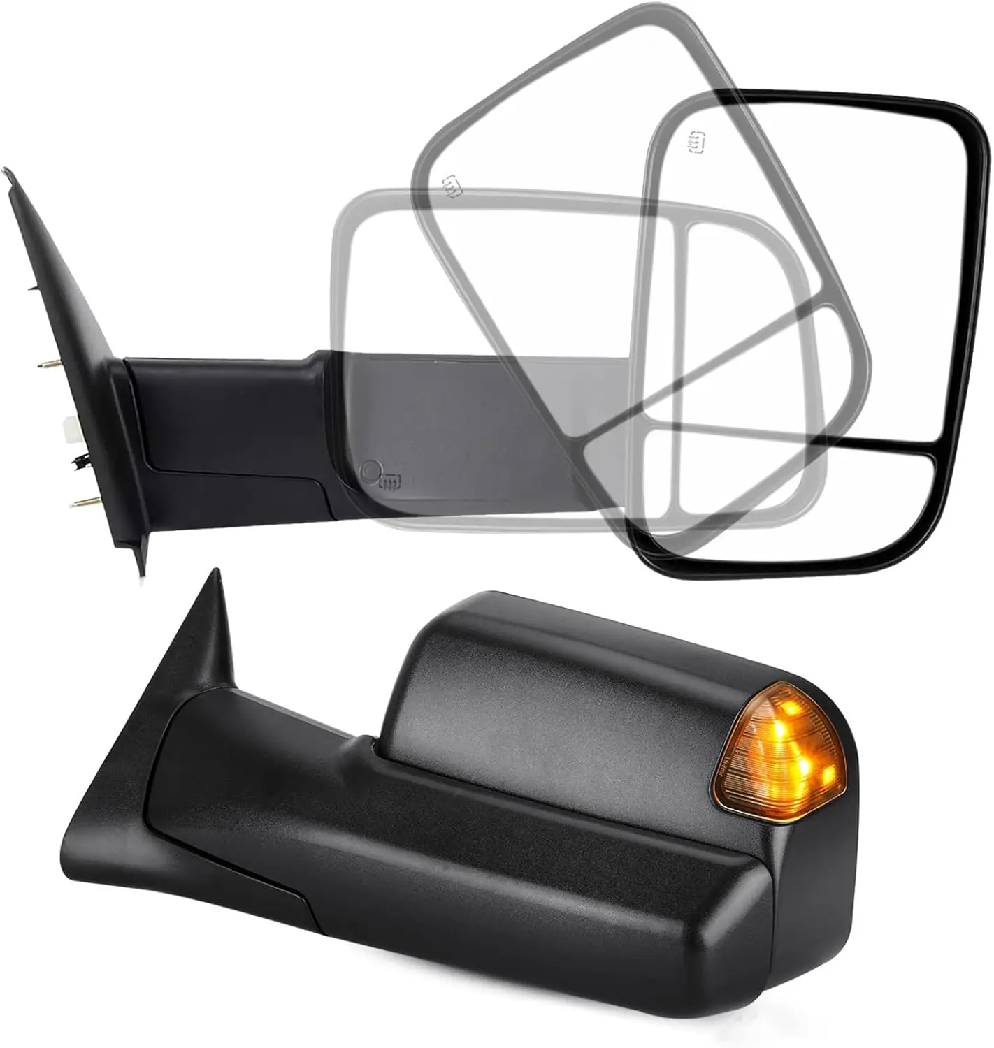 Towing Application, Plastic Material, No Color Specified, Power Heated, Temperature Sensor, Smoke Signal Light, Puddle Light