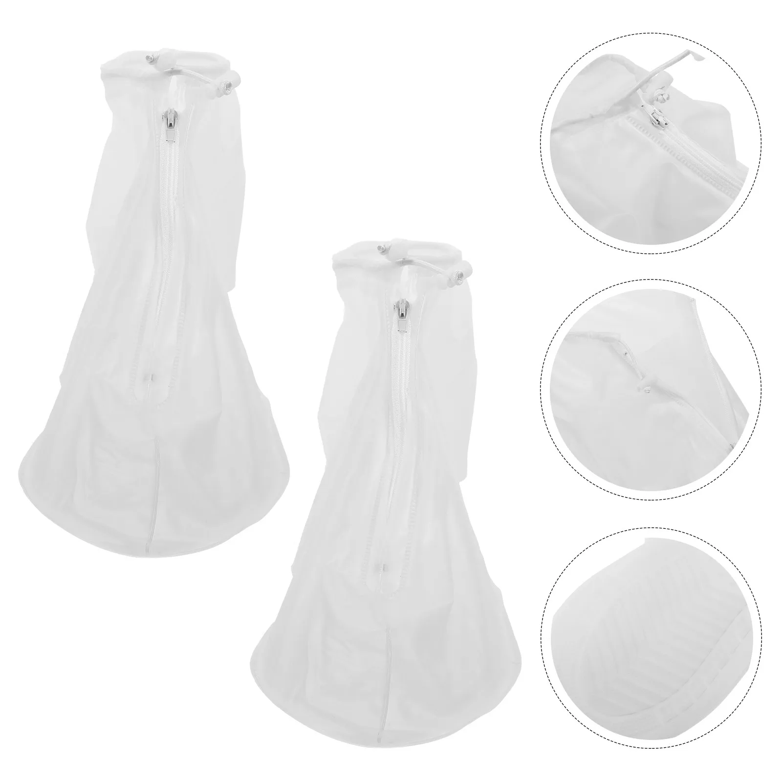 

2 пары водонепроницаемых силиконовых чехлов для обуви, противоскользящие непромокаемые бахилы для взрослых, размер XXL, защита для обуви в дождливую погоду