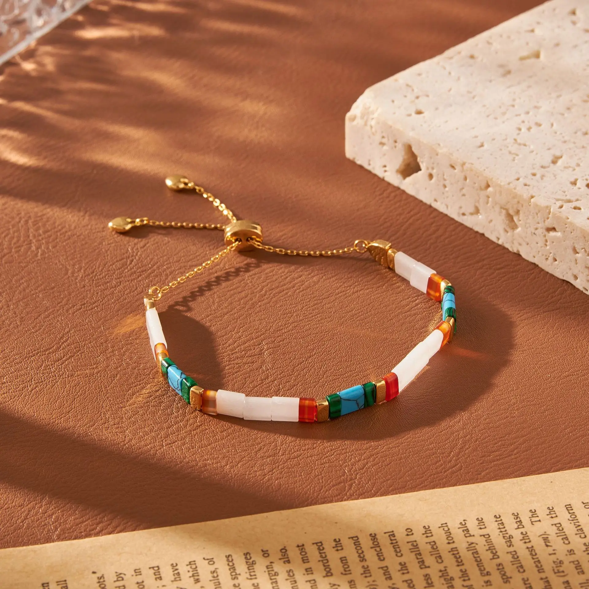 Niche Elegant Natural Stone Bracelet Matching Couple Wrist Jewelry Gift For Women Best Friend Valentines Day