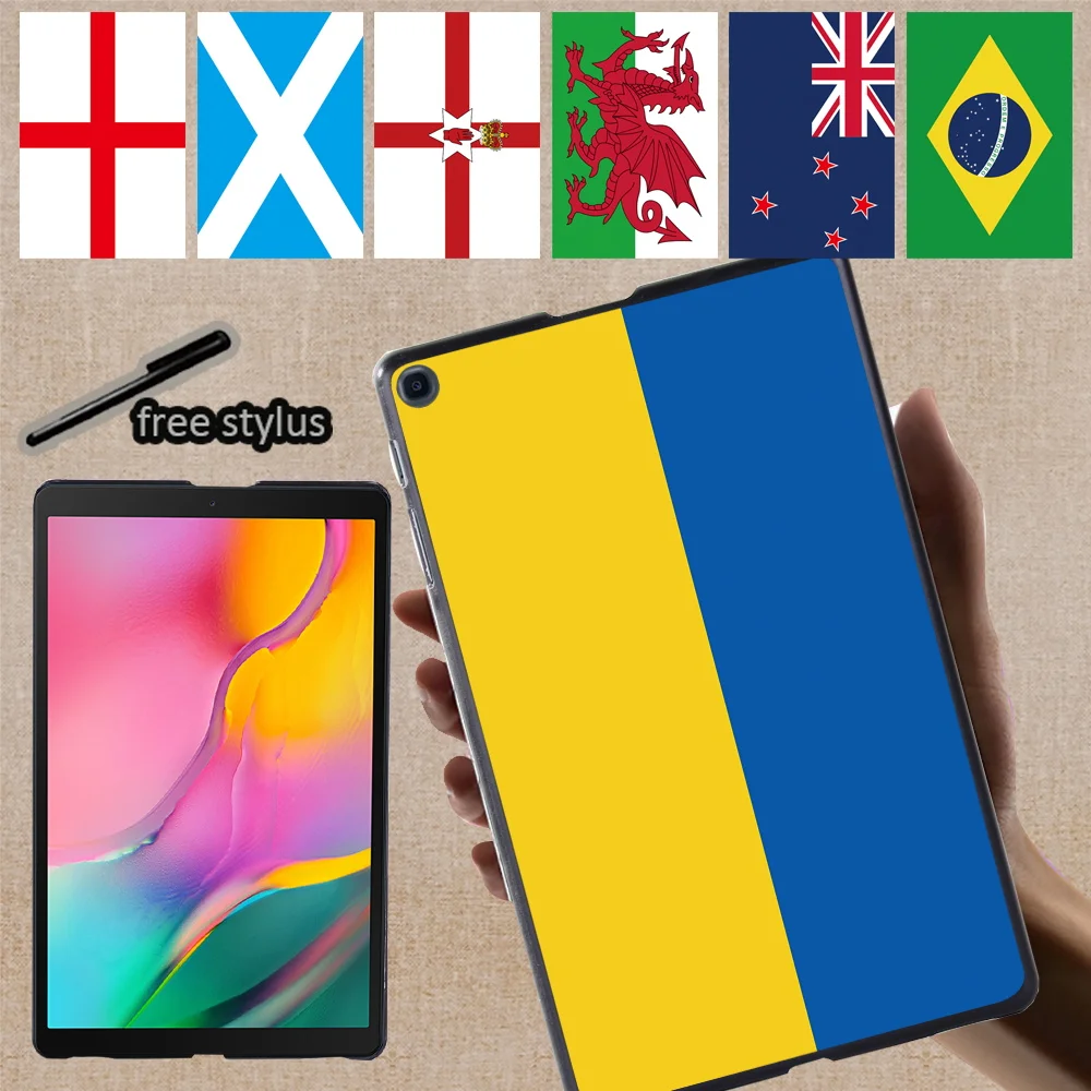 

Tablet Case for Samsung Galaxy Tab S7 11/Tab S6 Lite 10.4/Tab S6 10.5/Tab S4 10.5/Tab S5e 10.5 Inch Flag Print Back Shell Cover