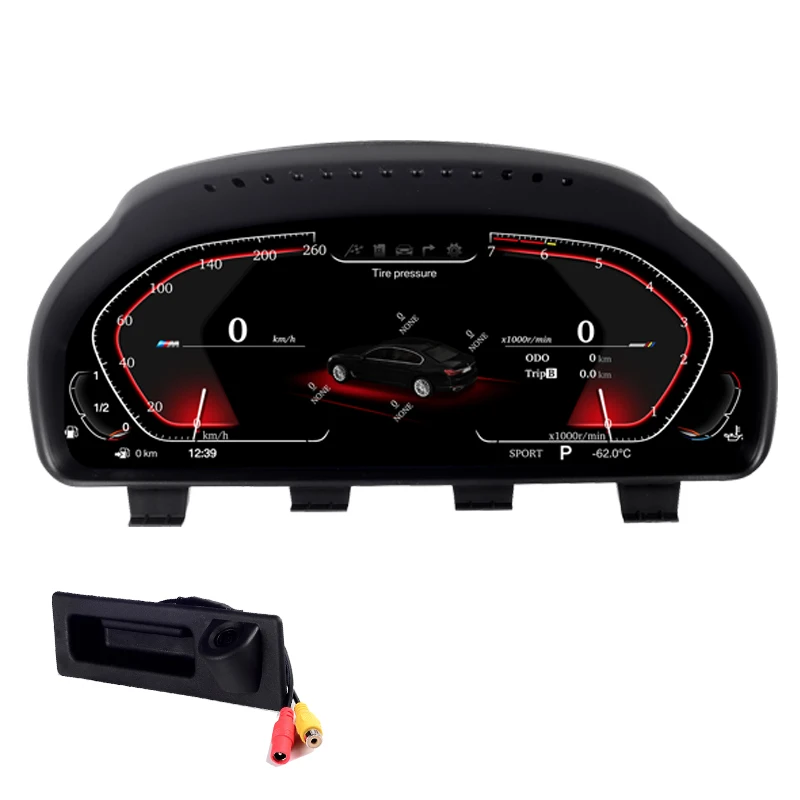 

12.3\" LCD Digital Dashboard Panel New for 5 Series F10 F15 2013-2016 Speedometer Virtual Instrument Cluster Cockpit Linux