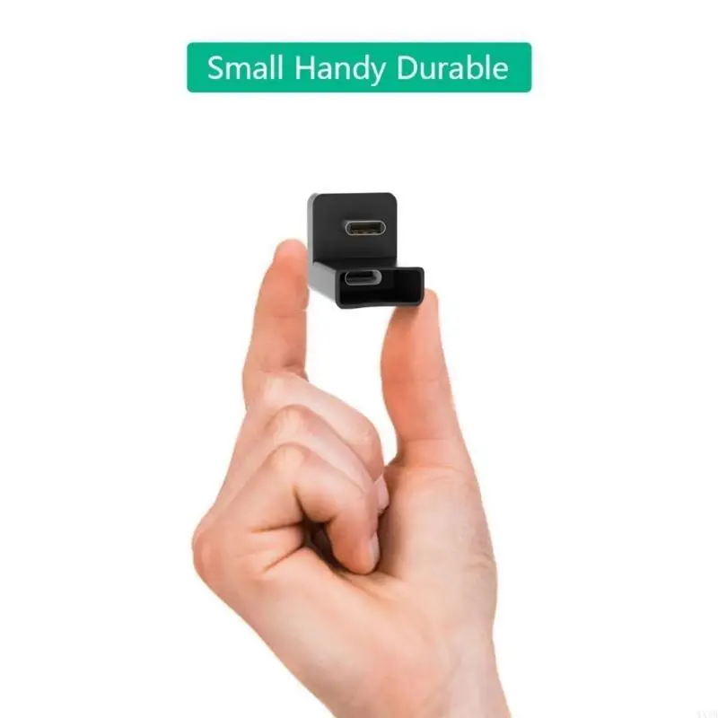 USB C Adapter 90 Degree USB C to USB C Male to Female Adapter