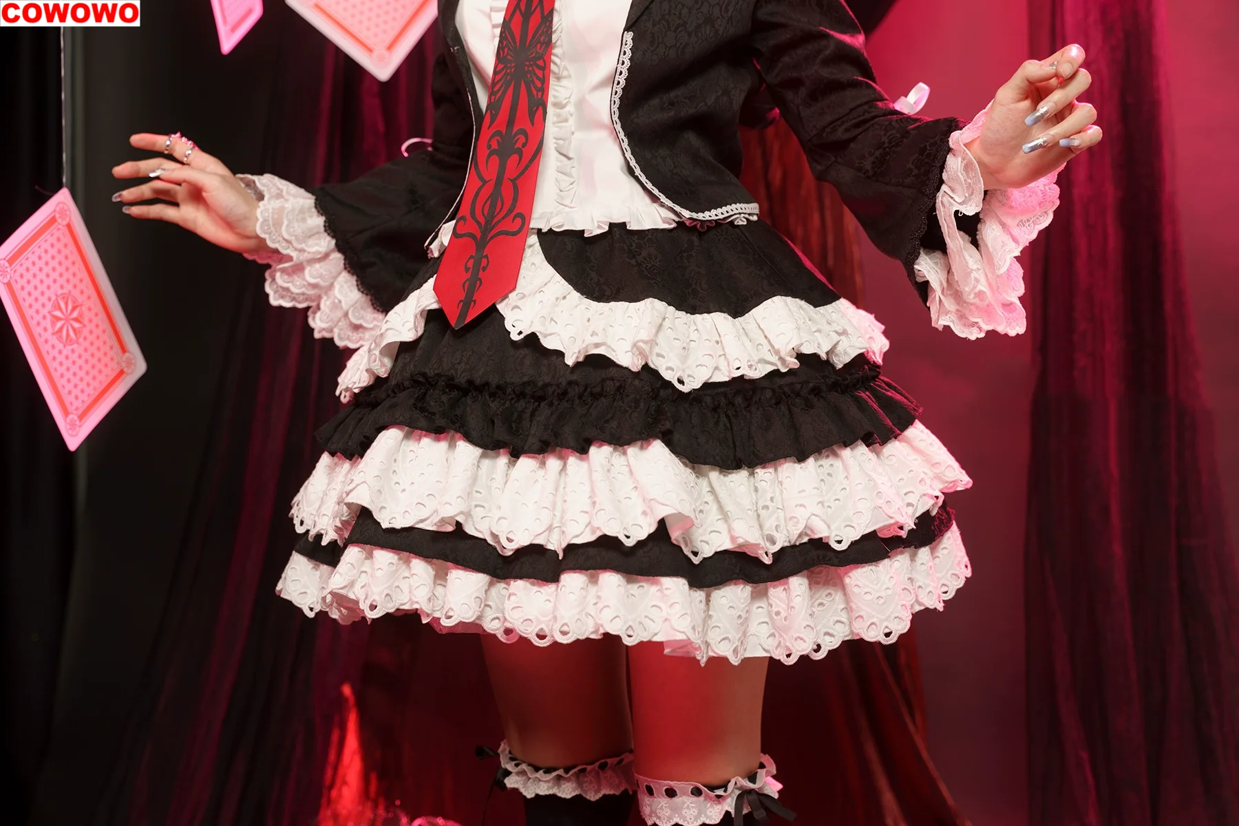 Celestia Ludenberck Gothic Cosplay Costume, Cos Game Anime Party Uniform, Hmatte en Play Py Clothes, recruté anronpa