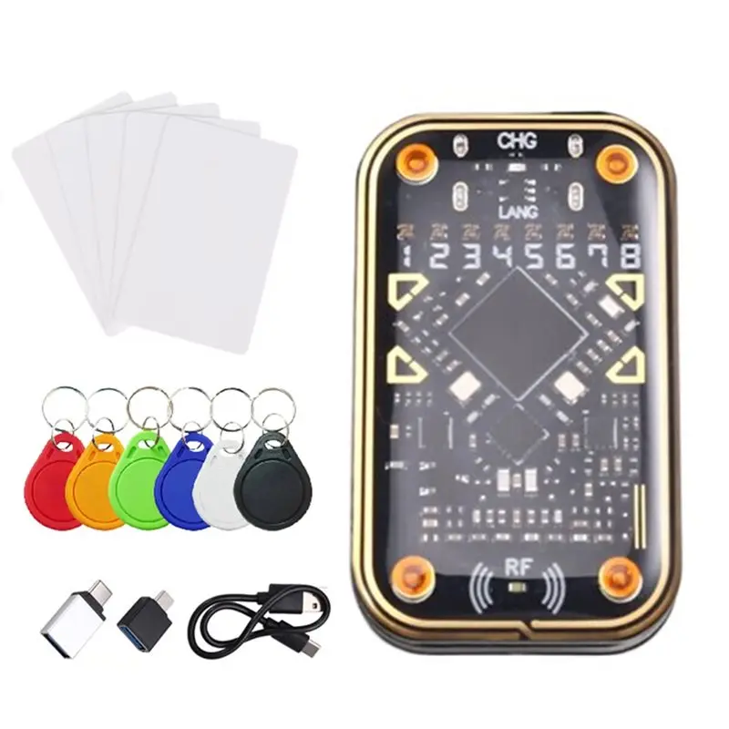 LXYB18B Chameleon Ultra V2.0 RFID Smart Chip Reader Duplicator+6XCUID 5XUID Keychain 125Khz 13.56Mhz Card Decode RFID Reader