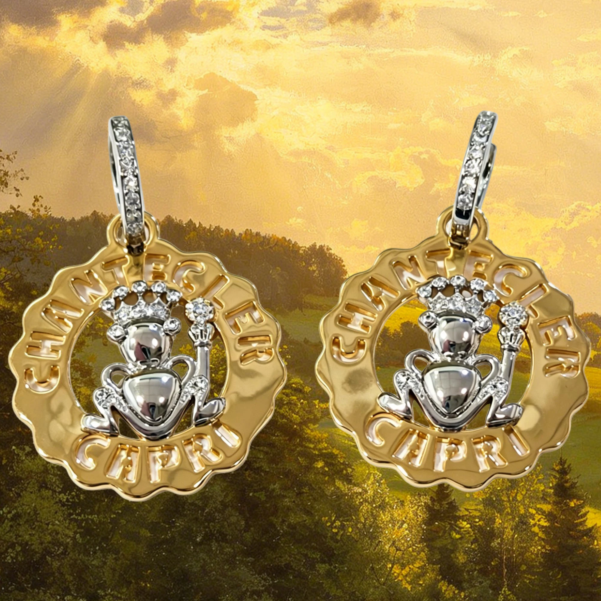 

Новые серьги Chanteclers 2026 года, из стерлингового серебра 925 пробы с позолотой, элитные ювелирные изделия класса люкс для женщин