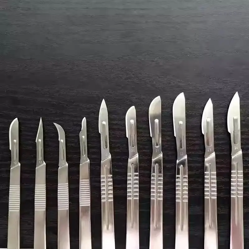 100Pcs/Lot 10# 11# 12# 15# 20# 21# 22# 23# 24# Medical T10A Carbon Steel Surgical Blade, Scalpel, Knife Blades