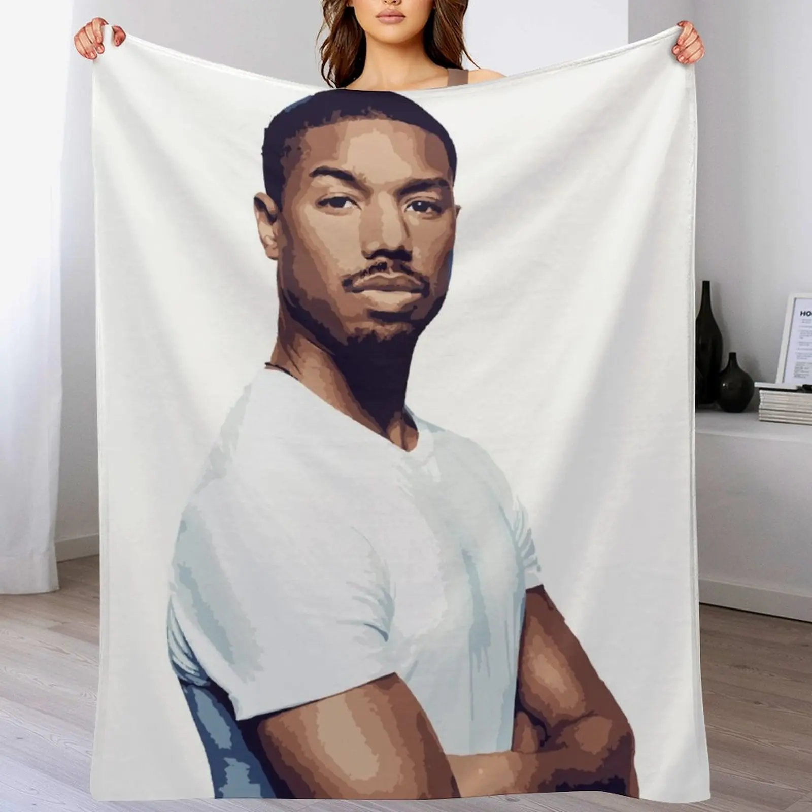 Michael B Jordan Throw Blanket Soft Big Custom Thermal Blankets