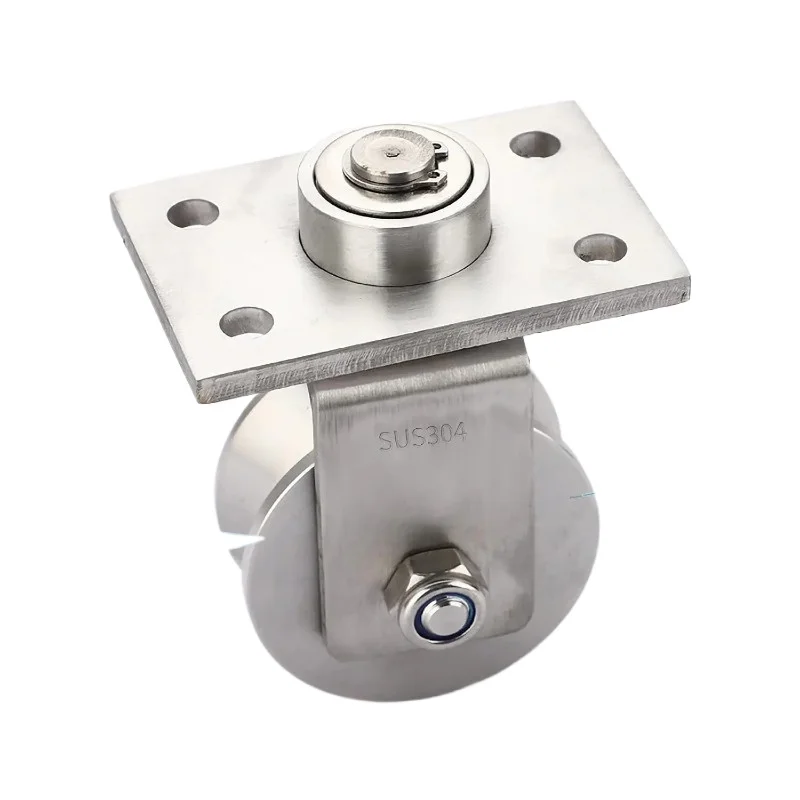 3 inch 304U V H slot sliding door roller with plate for swing door heavy duty guide wheel lift wheel