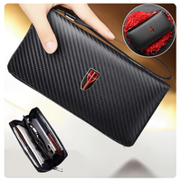 Men Long Zipper Wallet Pu Leather Wallet RFID Blocking Business Clutch Bag For Hongqi HS5 H5 H9 E-QH5 HS7 E-HS9 H7 E-HS3