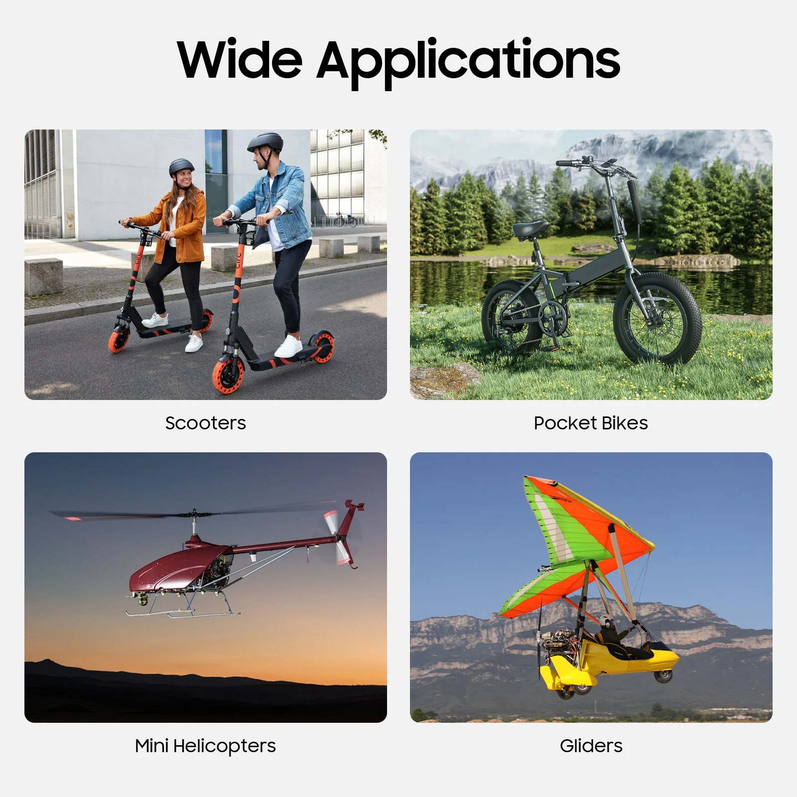 Silnik 49cc 2-suwowy z przekładnią 3.1:1 do skuterów i minibike'ów, chłodzony powietrzem, silnik zamienny ﻿