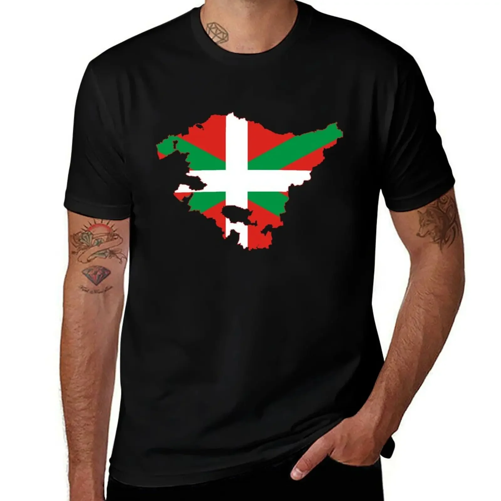 Euskadi Flag Map T-Shirt boys whites graphic t shirts tshirts for men