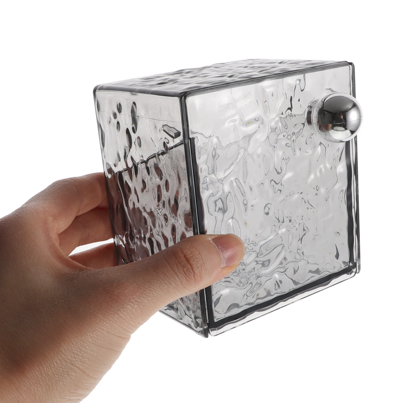 

Wall Mounted Cotton Box Flip Top Lipstick Swabs Organizer Beauty Storage Case for Makeup Puff Dispenser Durable