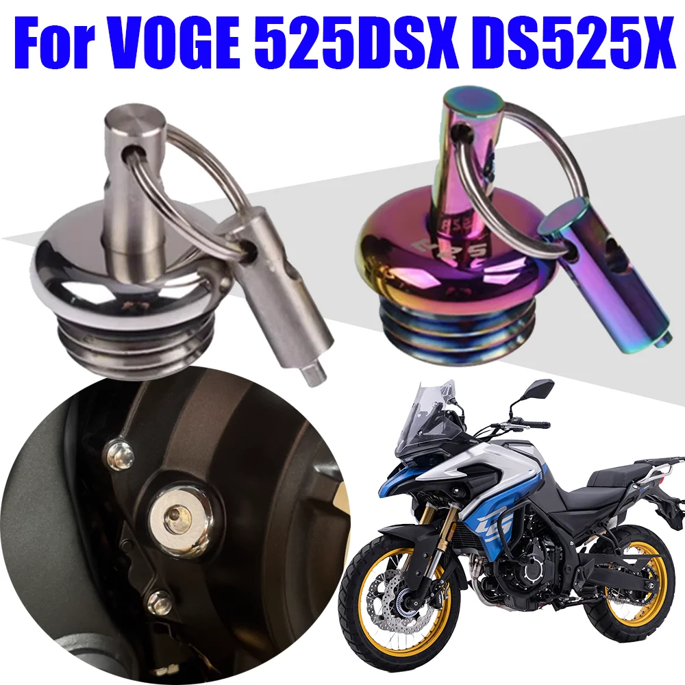 Tapa de tornillo de aceite de motor antirrobo, tapón de cubierta de tornillo de relleno de aceite antipalanca para Voge DS525X 525DSX DSX525 DSX 525 DSX 525X, accesorios