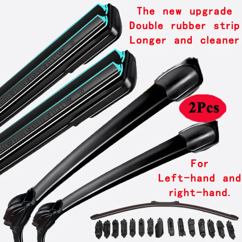 For Nissan Almera Sunny Versa N15 N16 N17 2000 2005 2006 2010 2011 2015 2016 2019 2020 2021 2022 Double Rubber Car Wiper Blades - view 2