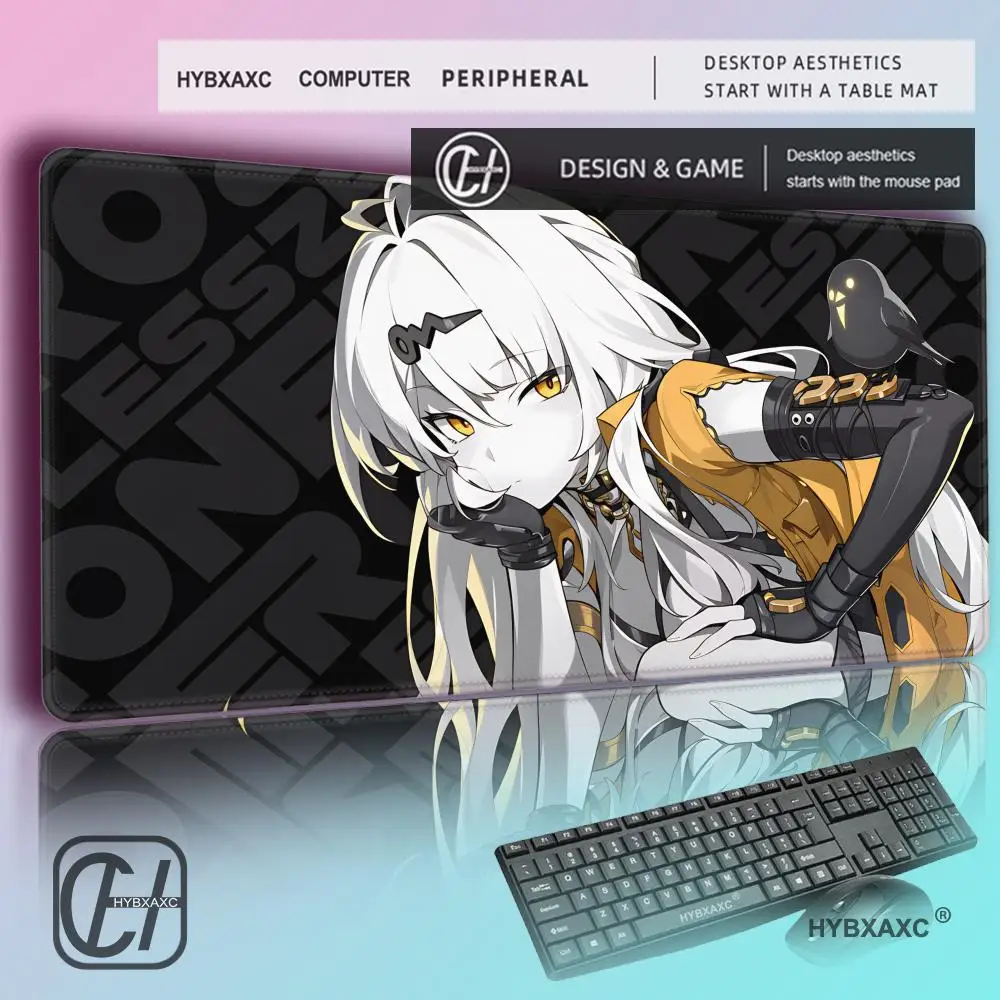 

HYBXAXC Large Gaming Mouse Pad Zenless Zone Zero Gamer Mousepad Premium Rubber MouseMat Extend Locking Edge Keyboard DeskMat