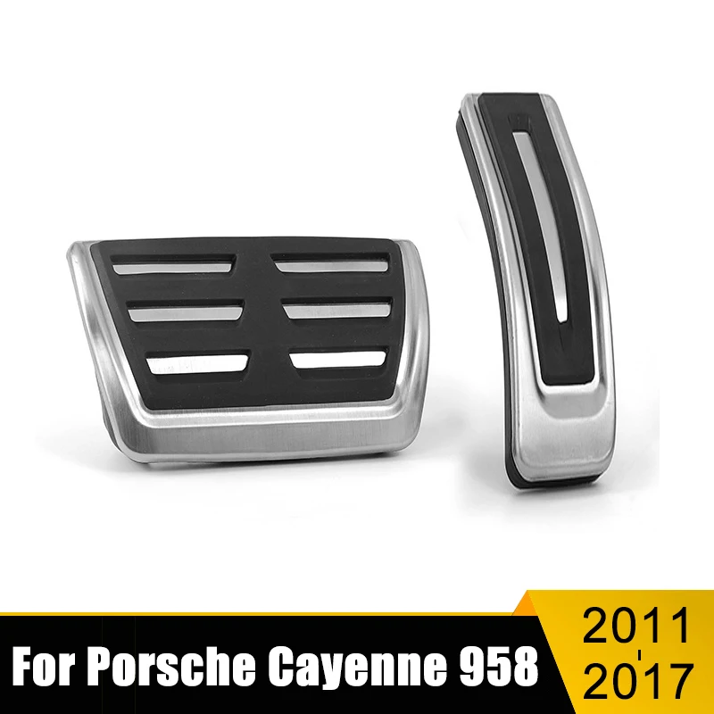 

Stainless Steel Car Accelerator Fuel Brake Pedals Pad Cover Case For Porsche Cayenne 958 92A 2011 2012 2013 2014 2015 2016 2017