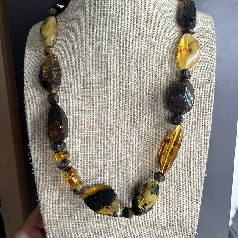 Yoowei Halskette aus 100 % Naturbernstein als Geschenk, europäische baltische Original-Medizinperlen, wunderschöner, einzigartiger Heilschmuck-Lieferant – Detail 13