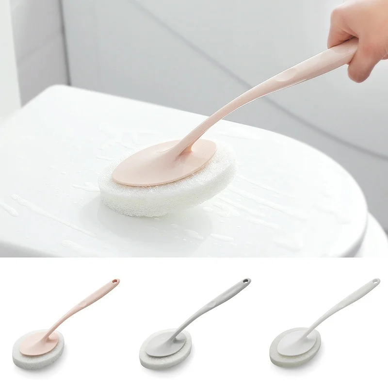 1Pcs Portable Toilet Brush Multifunction Sponge Long Handle Bathtub Floor Home Cleaning Bathroom Cleaning Brush