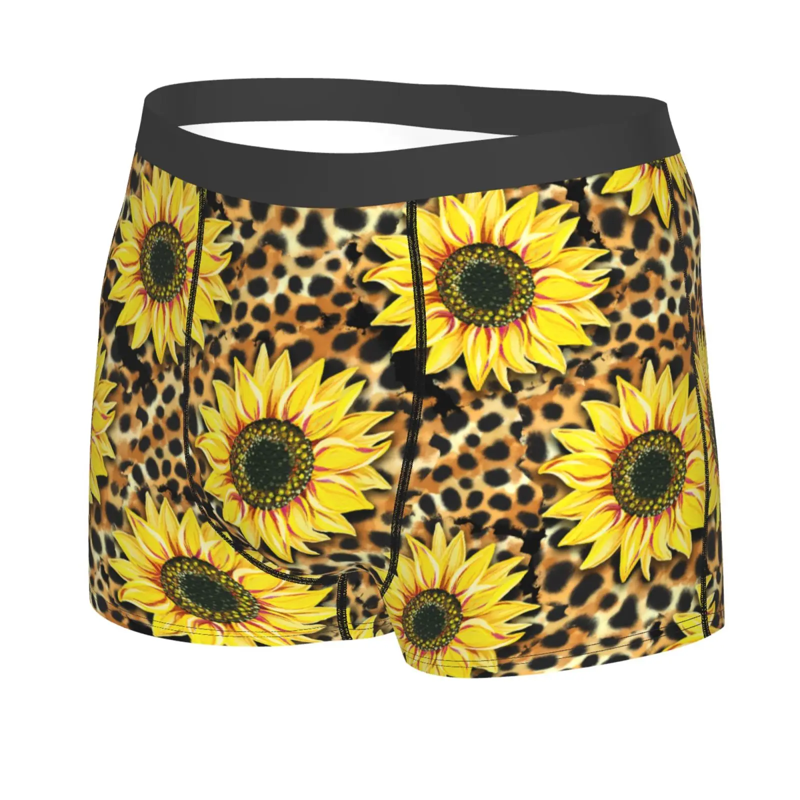 Sunflower Pattern Print Men's Underwear Healthy Soft Comfortable High-Quality Men's Briefs Stylish Trendy Casual Sports Panties