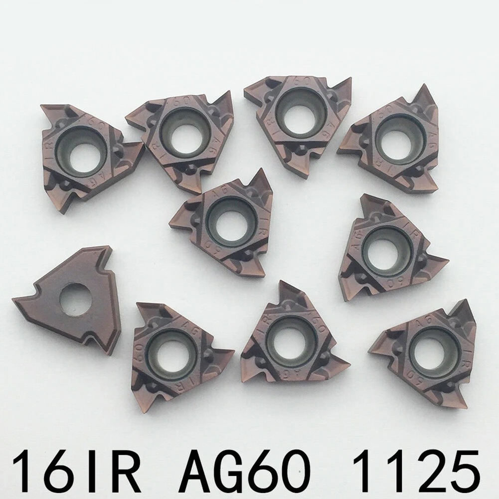 

Increase Productivity with 10pcs 16IR AG60 1125 Lathe Threading Inserts, Reliable Performance in Various Machining Environments