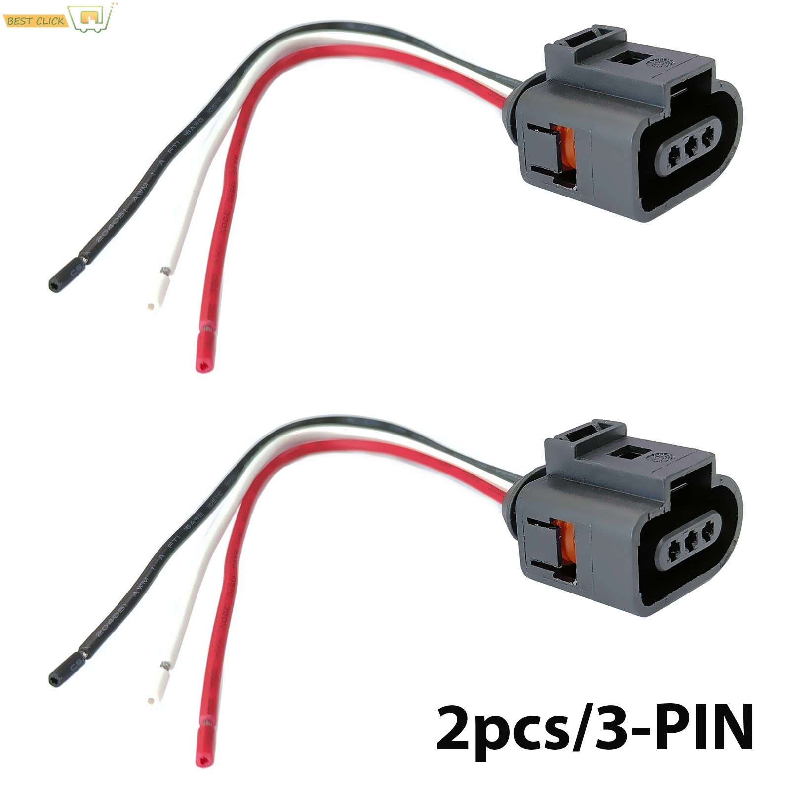2pcs For VW Golf Jetta Beetle Eos Tiguan Caddy Touran Passat Cc Polo T5 Camshaft Position Cam Sensor Plug Connector 1J0973703