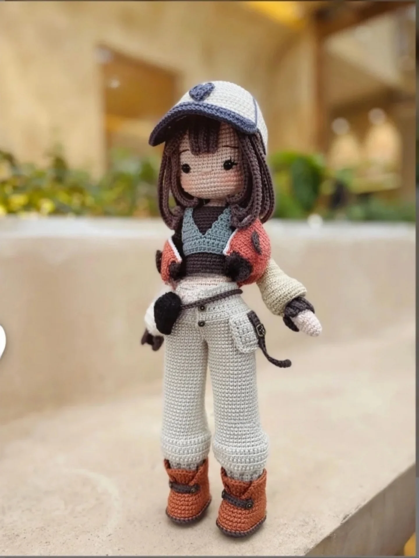 DIY Häkeln Puppe Material Kit Mädchen Kleidung Veränderbare Puppe Handgemachte Strickgarn Haken Nadel Nette Große Puppe Spaß Crt