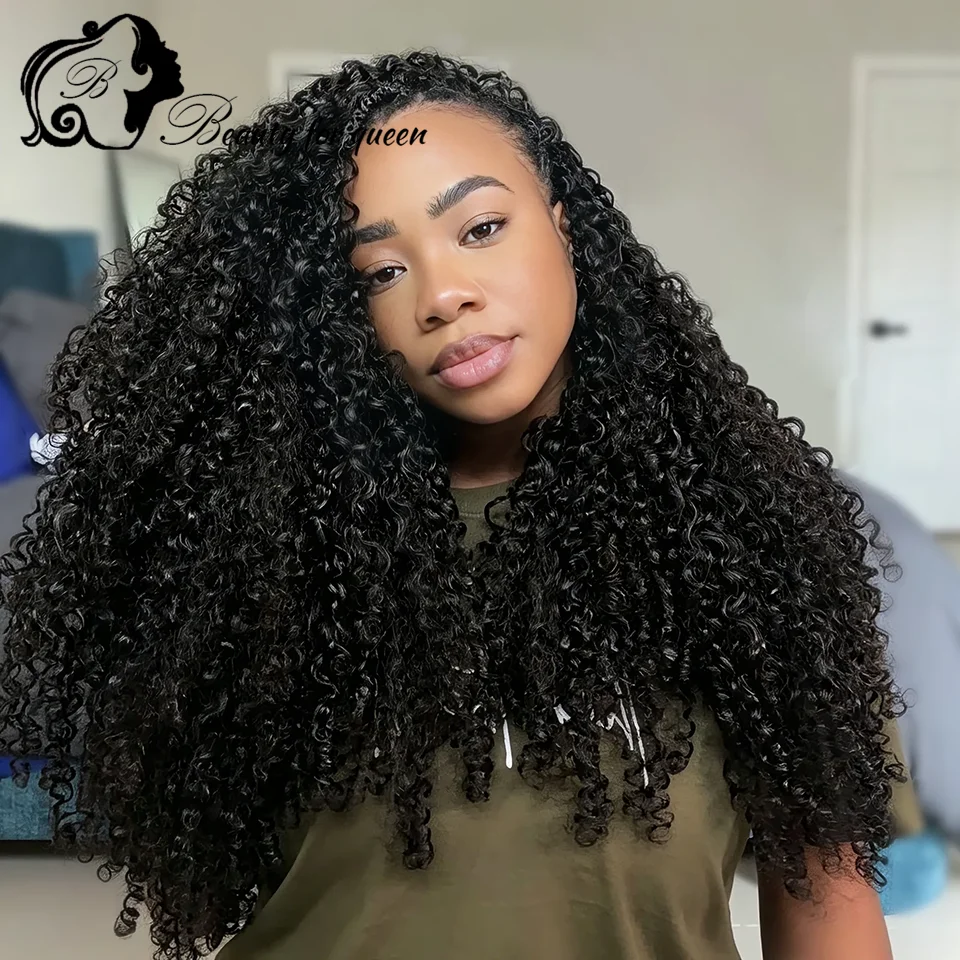 HD Voluminous Loose Bouncy Curls 13x4 180% Density Colored Wigs Cosplay Glueless Wear And Go For Women Curly Human Hair Wig