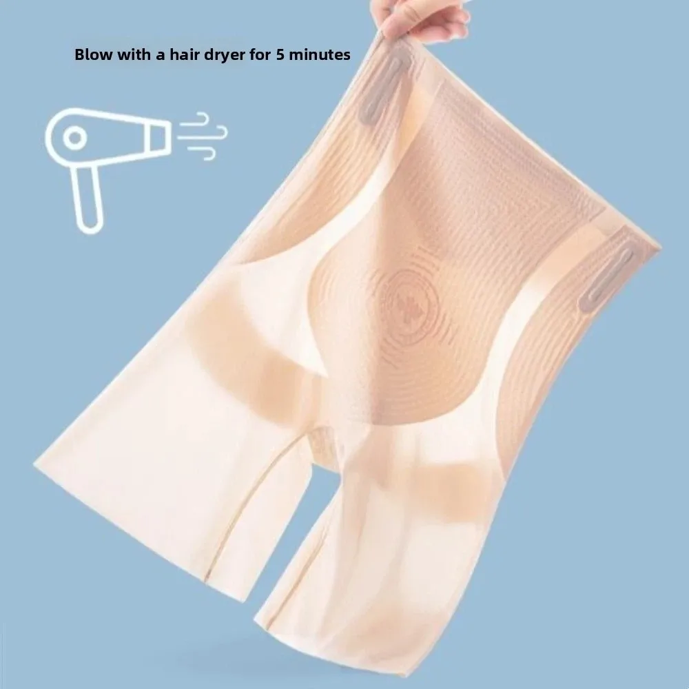 

High Waist Postpartum Body Shaper Shapewear Ice Silk Butt Lifter Briefs Crotch Cotton Thin Panties Tummy Control Underwear