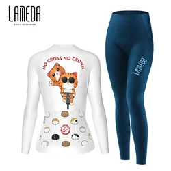 Lameda Woman Cycling Clothing Spring Summer Women's Clothing Sets Cycling Tight-fitting Long Sleeved Breathable Cycling Jersey