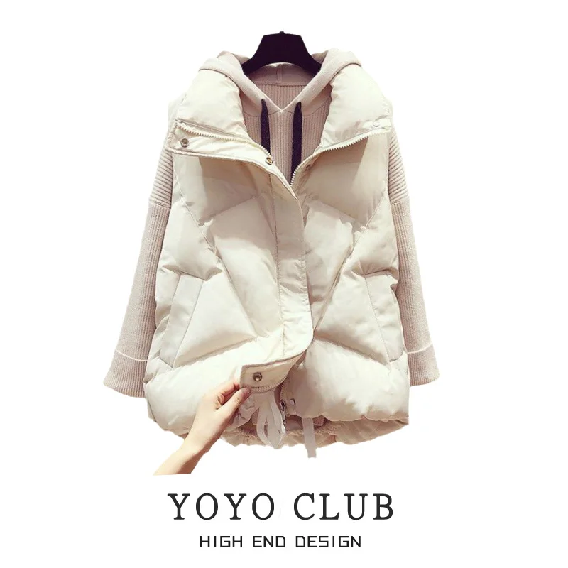 

plus Size Autumn Winter Women's Jaet Quilted Cotton Vest Stand Collar oulder Pad Regular Length Zipper Closure Color