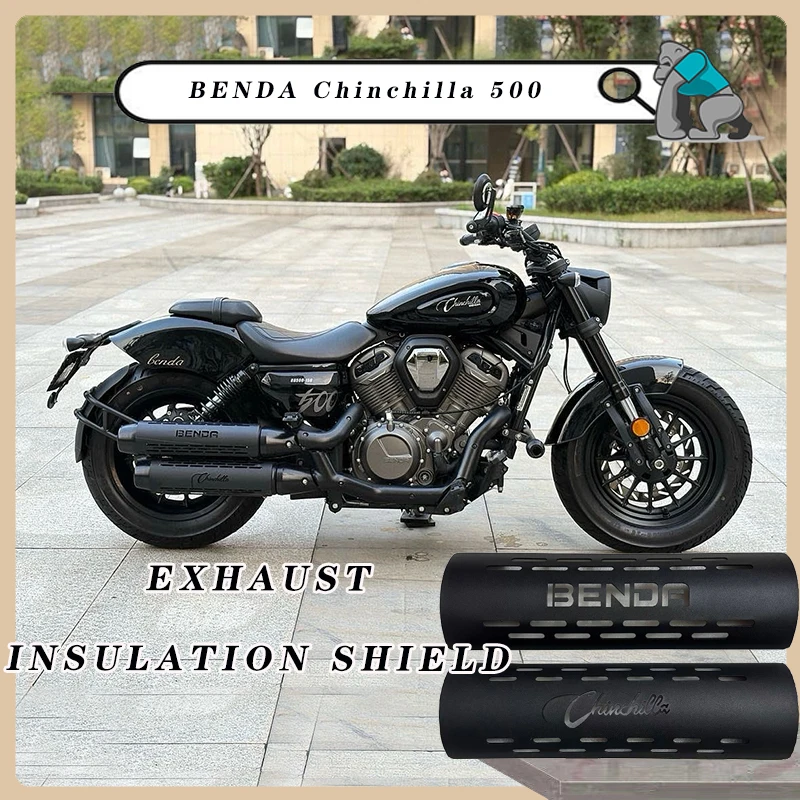 Motorcycle Exhaust Pipe Protector Heat Shield Cover Guard Anti-scalding Cover For BENDA Chinchilla 500 Chinchilla450 BD500 BD450