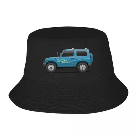 Jimny JA11 SJ410 블루 - 사이드 A 성인 어부 모자 버킷 모자