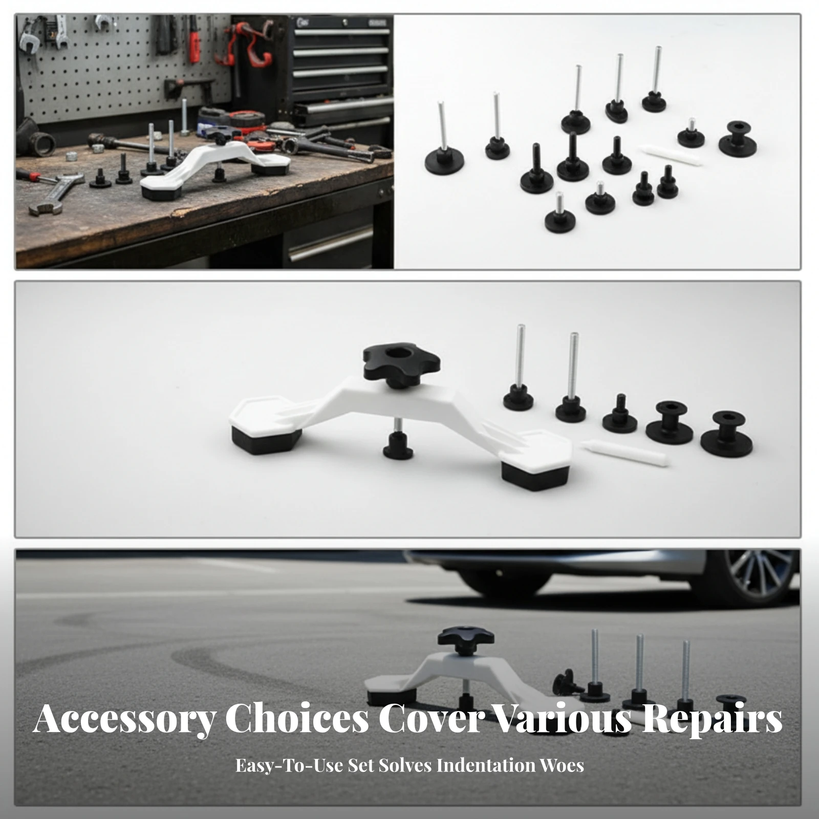 Paintless Dent Repair Bridge Replacement Pads Professional Grade Car Dent Repair Bridge Tool Threaded Screw