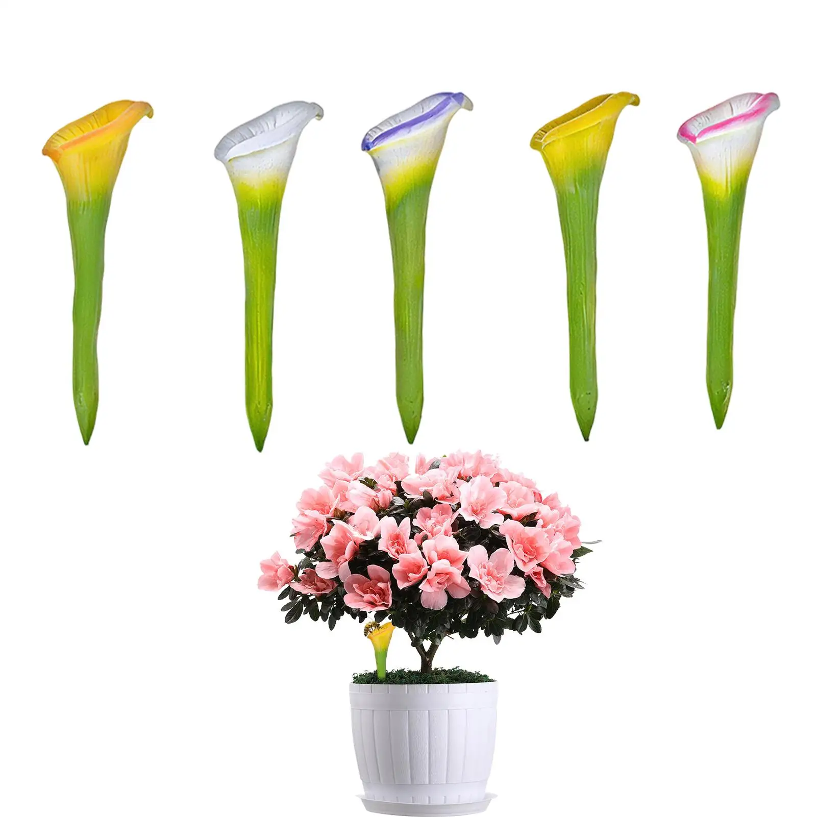 Bee Drinking Station 5 Pieces Resin Weatherproof Garden Bee Waterer Drinking Station For Patio Park Balcony Backyard Terrace