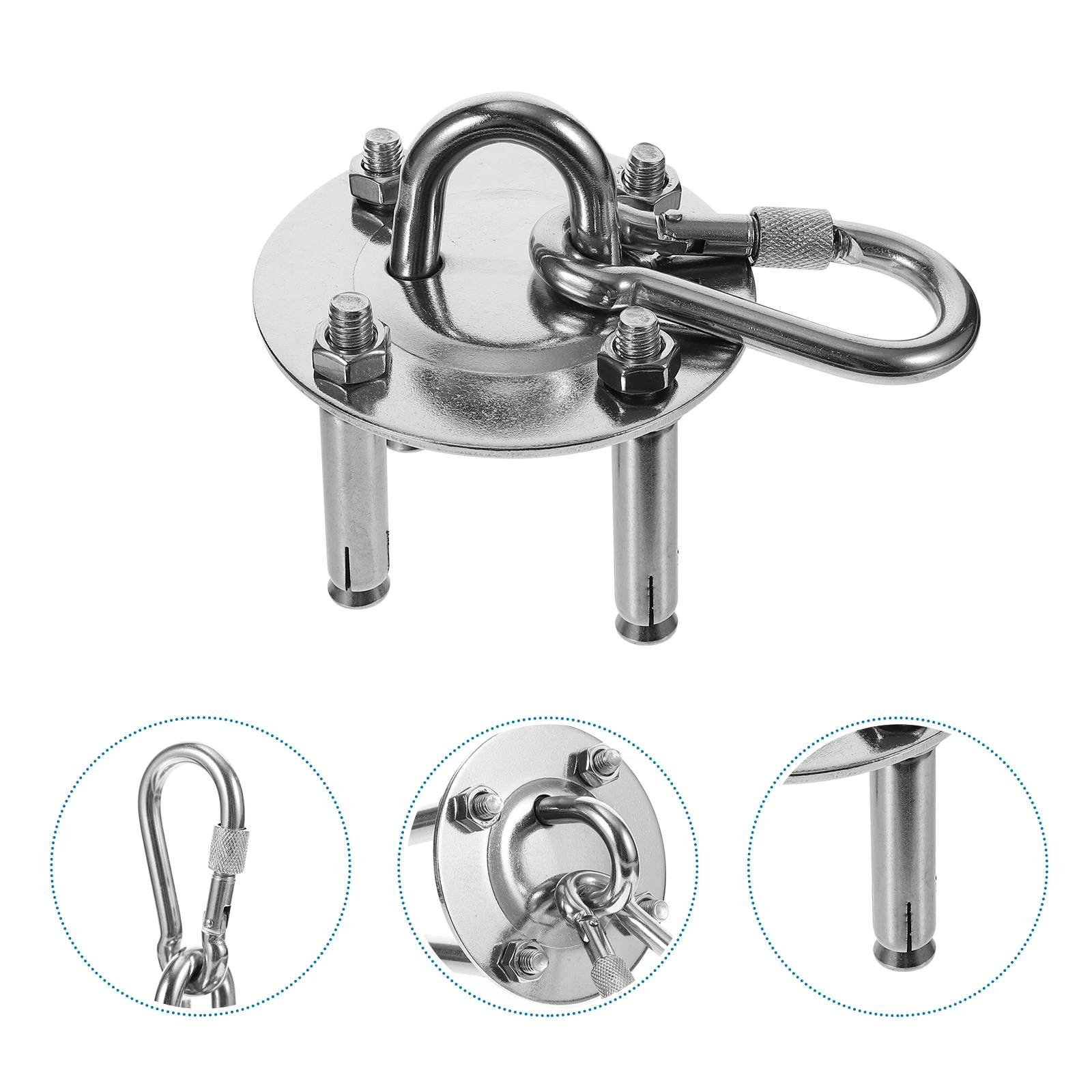

2 set 2 Sets Hammock Accessories Fixed Disk Stainless Steel Aerial Suspension Hooks for Yoga Swing Hanging Chair Ceiling Hangers