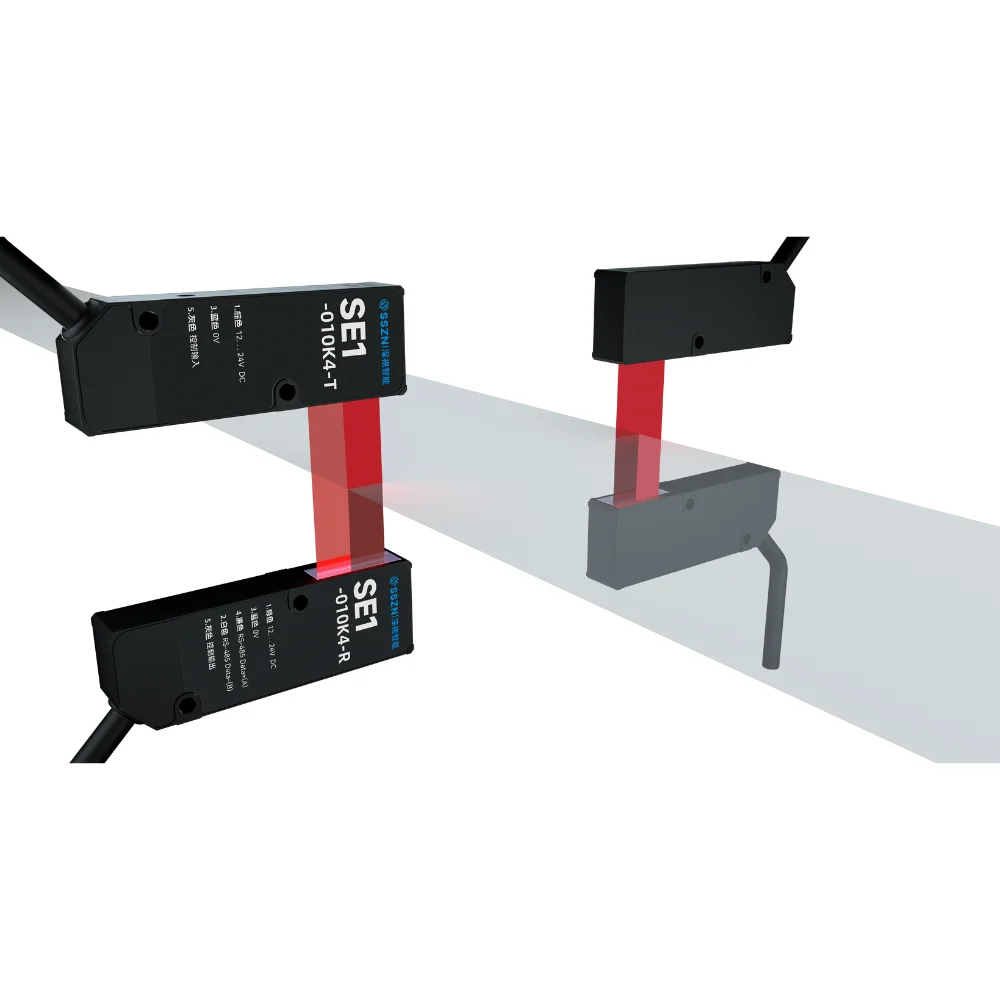 High Precision Industrial Laser Edge Detection Sensor RS485 IP67 Waterproof DC12-24V