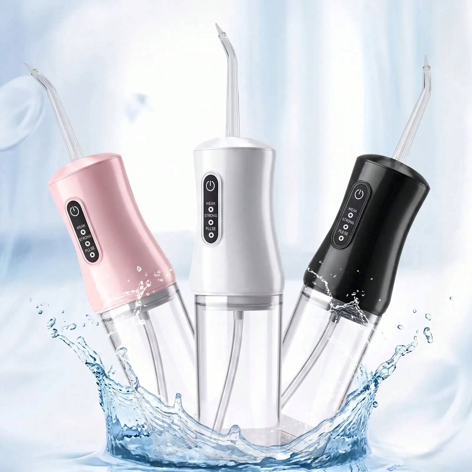 Electric Flosser With 4 Interchangeable Tips To Remove Plaque, Stains, And Tartar; Easy To Use And Helps Maintain Oral Hygiene; Rechargeable, Portable Oral Irrigator Suitable For Travel And Home Use., Gift