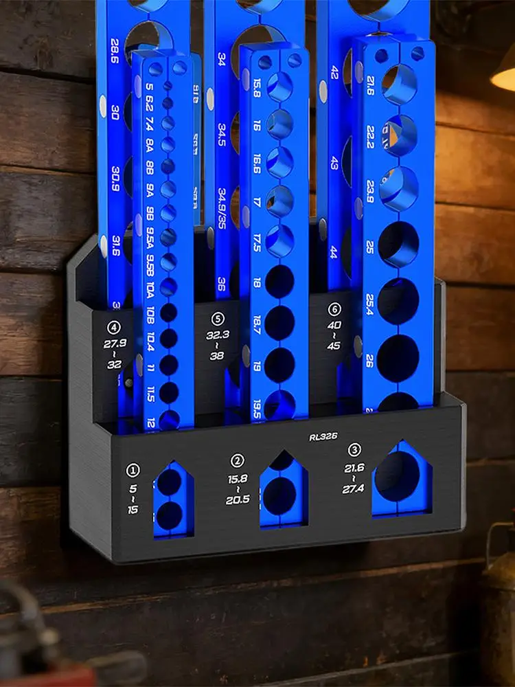 

Компактный настенный держатель-зажим для ремонта велосипедов, 6-слотовая металлическая стойка-органайзер, настенная стойка для хранения с зажимами