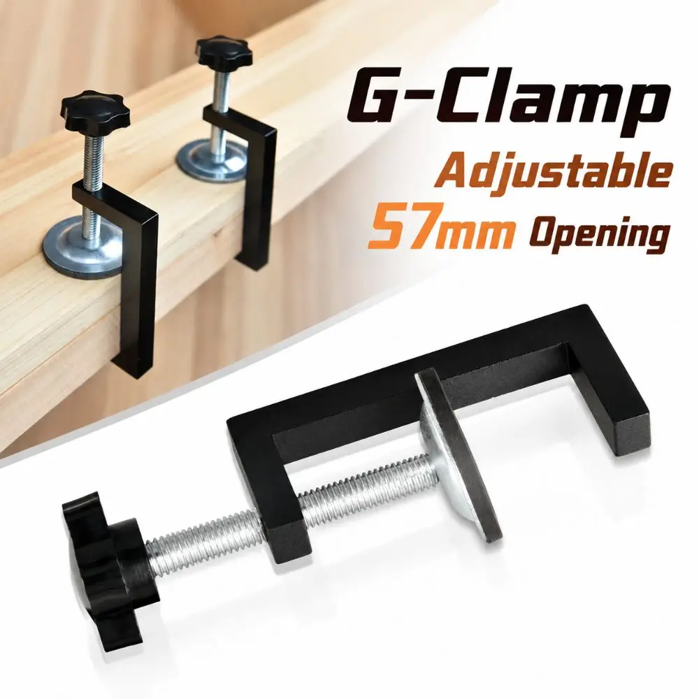 Professional Aluminum Alloy G-Clamp Plum Blossom Adjustable Open Table Clamp Sturdy 57mm Opening Small Clamp Woodworking Tool