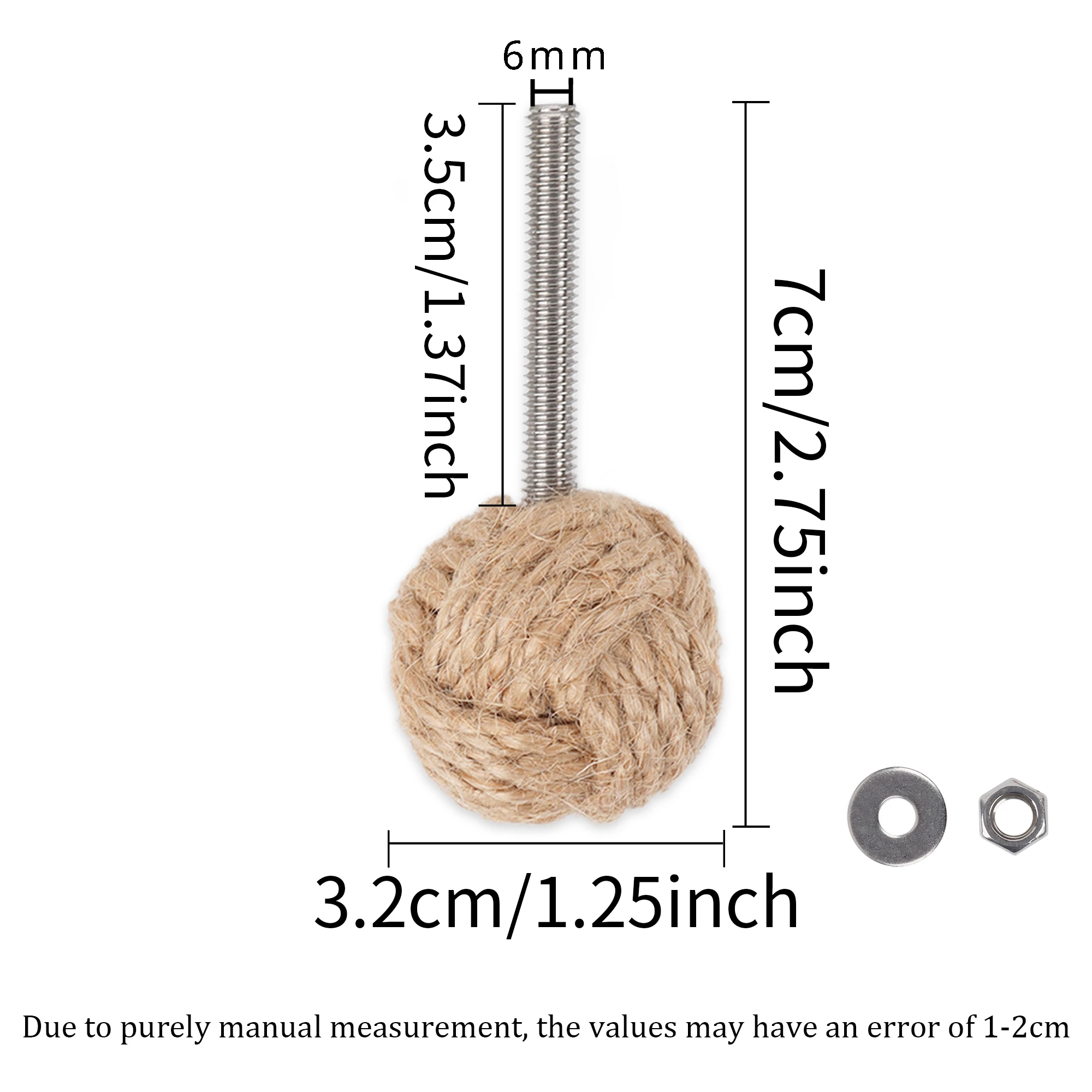 Hemp Rope Drawer Knobs Round H - Cabinet Knob Round ulasan dan harga
