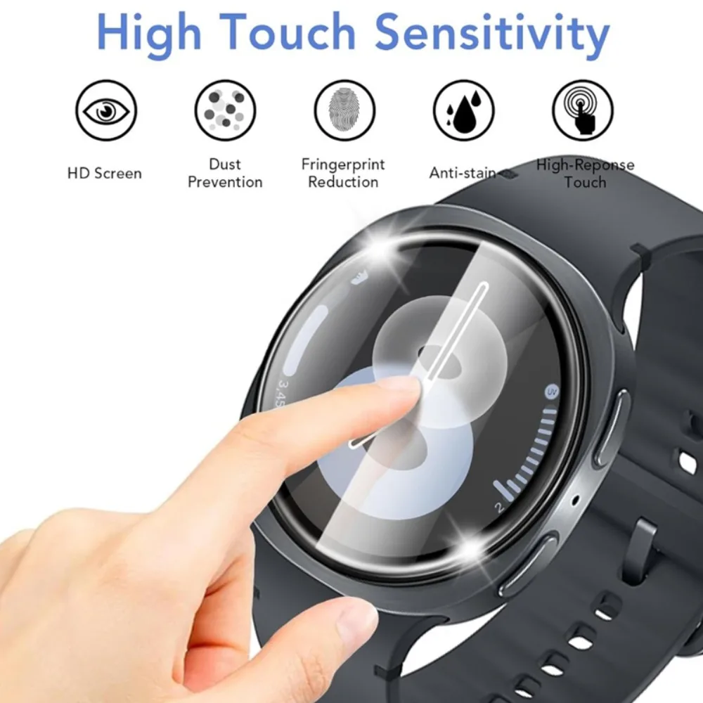 3/5Pcs Tempered Glass For Samsung Galaxy Watch 8 7 6 5 4 Classic Ultra 40mm 44mm 47mm Screen Protector With Tool Easy Install
