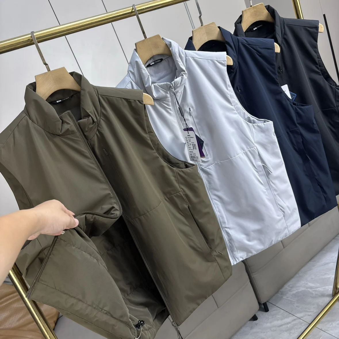 

Мужской утепленный ветрозащитный водоотталкивающий хлопковый жилет для активного отдыха, осенне-зимний, повседневный, с воротником-стойкой, модный городской стиль