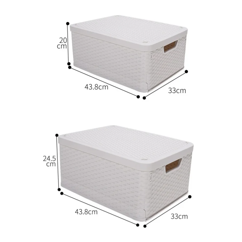 다기능 접이식 정리함 보관함, 플라스틱 잡화, 의류 보관함, 뚜껑이 있는 정리함 상자