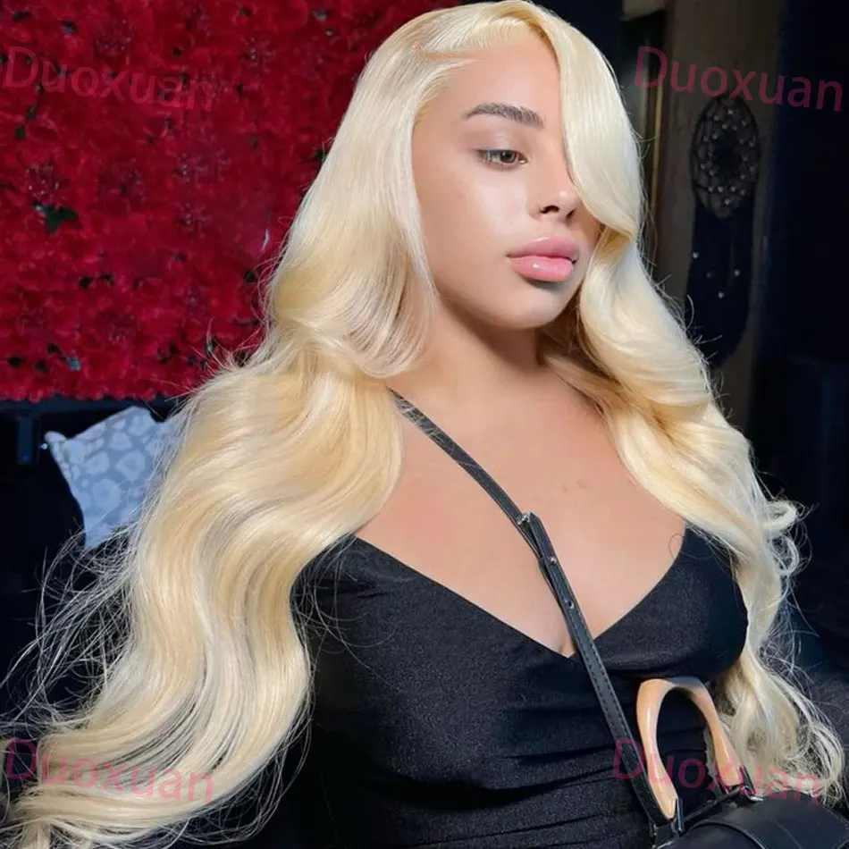 

30-дюймовый 613 Hd Lace Frontal Wig 13x6 Объемная волна Блондинка Парики из человеческих волос 200% Плотность Бразильские волосы 613 Парик из человеческих волос Блондинка