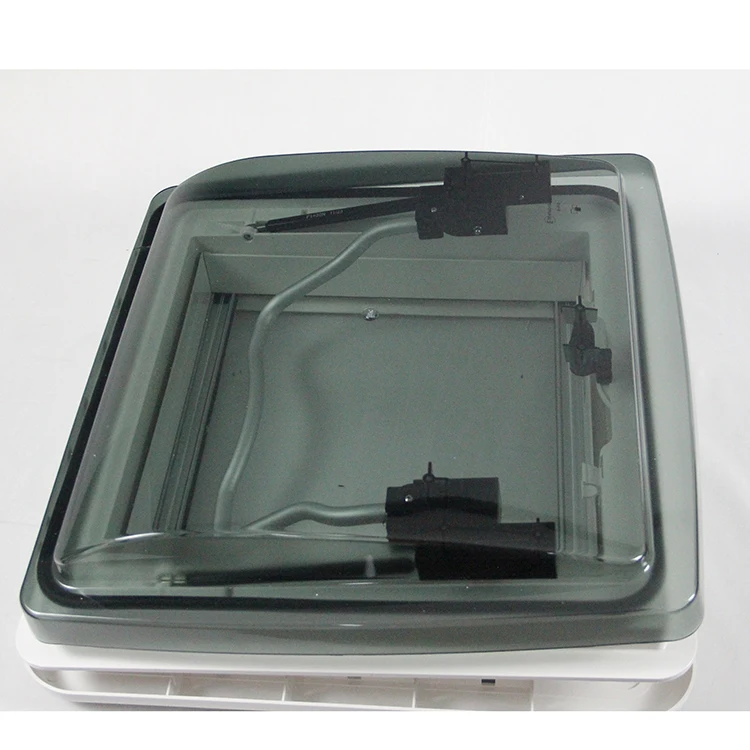 forRv Ventilation Window 400x400 mm ASA Frame with Acrylic Dome Caravan Skylight with LED Light