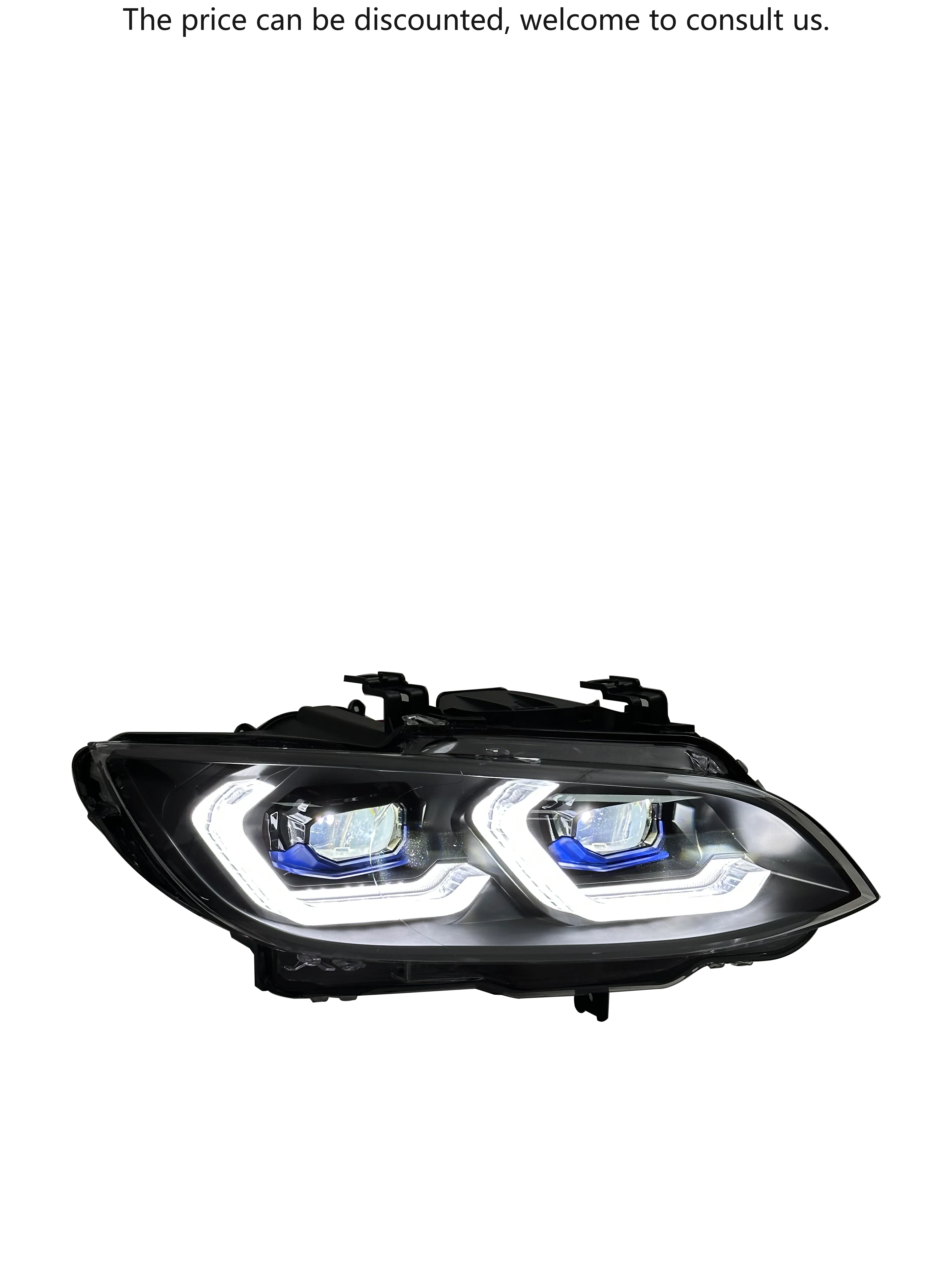 

SJC Auto Part Headlights For BMW 3 Series E92 E93 2006-2009 335i 330i 325i White+Yellow DRL Projector Lens Head Lamp Assembly