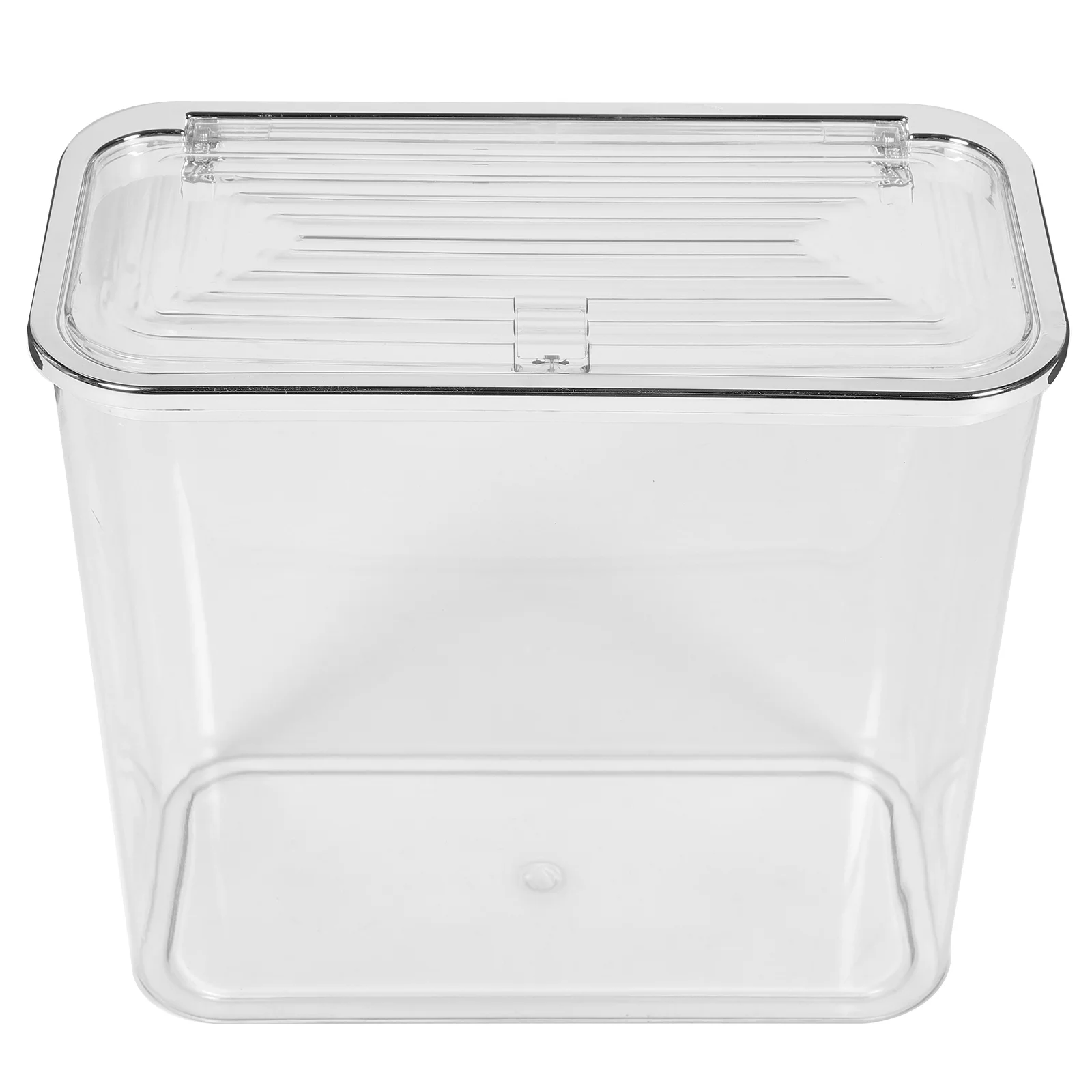 Small Garbage Can with Lid Outdoor Trashcan Clear Bin Ultra Thin 45 Gallon Drum Office